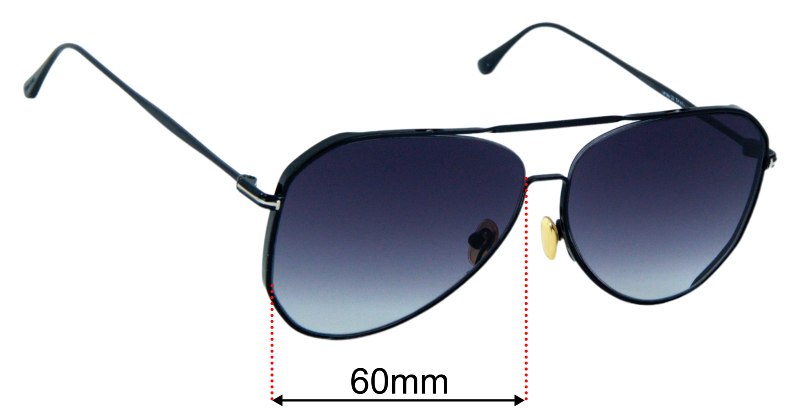 Tom Ford Charles-02 TF853 60mm Replacement Lenses
